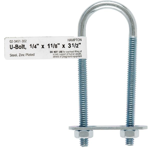 BOLT U 1/4"1-1/8"X3.5"