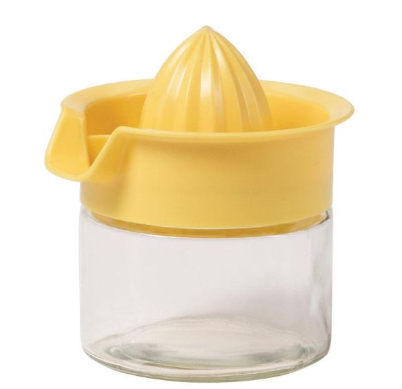 Lifetime Clear/Yellow Glass/Plastic Manual Juice Press 12 oz