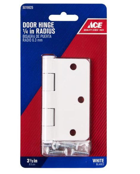 Ace 3-1/2 in. L White Residential Door Hinge 1 pk