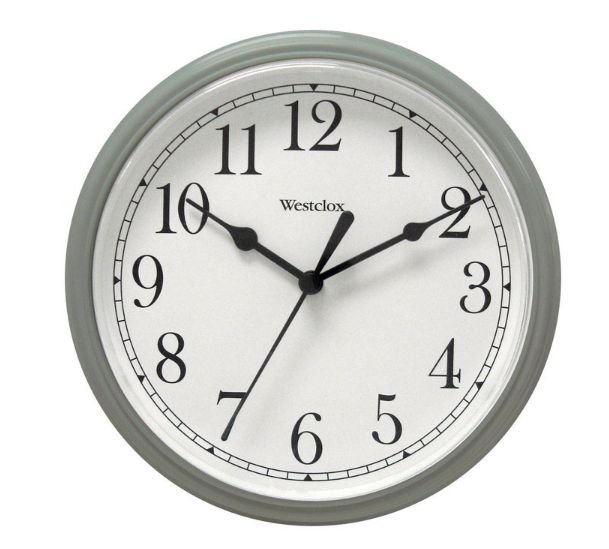 Westclox 8.5 in. L X 8.5 in. W Indoor Classic Analog Wall Clock Glass/Plastic Silver