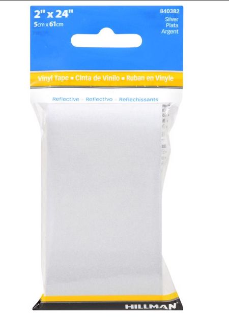 HILLMAN 2 in. W X 24 in. L Silver Reflective Safety Tape 1 pk