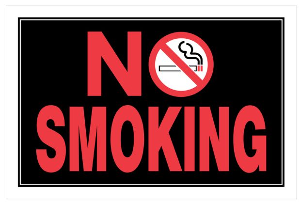 HILLMAN English Black No Smoking Sign 8 in. H X 12 in. W HILLMAN English Black No Smoking Sign 8 in. H X 12 in. W