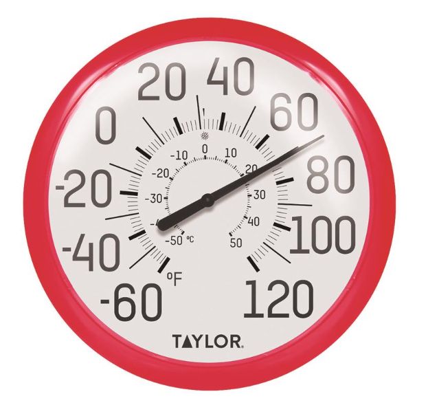 Taylor Dial Thermometer Plastic Red 13.25 in. Taylor Dial Thermometer Plastic Red 13.25 in.