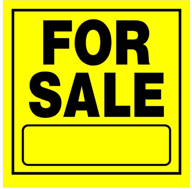 HILLMAN English Yellow For Sale Sign 11 in. H X 11 in. W