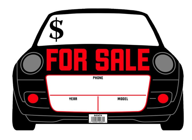 HILLMAN English White For Sale Sign 10 in. H X 14 in. W