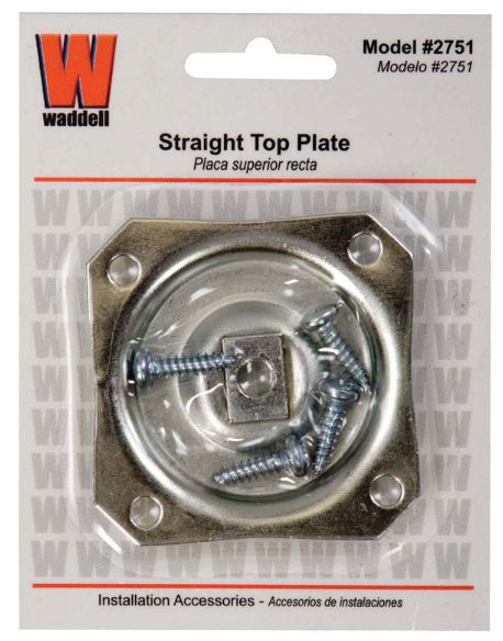 Waddell 2-1/2 in. H Straight Steel Table Leg Plate