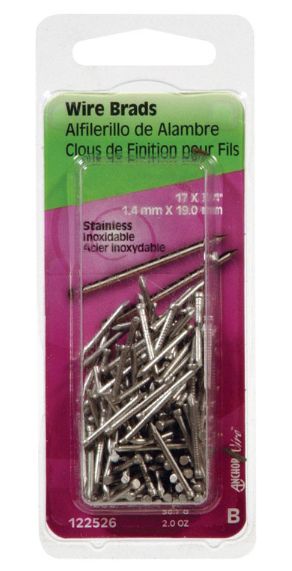HILLMAN 17 Ga. X 3/4 in. L Stainless Steel Brad Nails 1 pk 2 oz