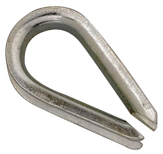 Campbell Galvanized Zinc Wire Rope Thimble 1/4 in. L