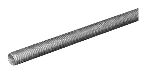 SteelWorks 3/8 in. D X 72 in. L Low Carbon Steel Threaded Rod