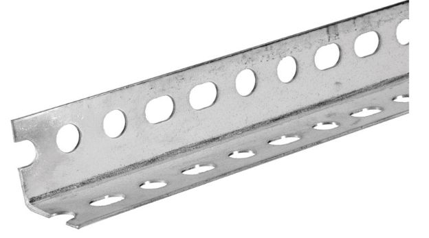 SteelWorks 0.048 in. X 1.25 in. W X 72 in. L Zinc Plated Steel Slotted Angle