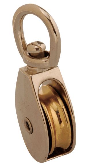 Campbell 1 in. D Nickel Copper Swivel Eye Swivel Single Eye Pulley