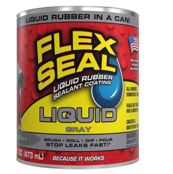 Flex Seal Family of Products Flex Seal Gray Liquid Rubber Sealant Coating 16 fl. oz. Flex Seal Family of Products Flex Seal Gray Liquid Rubber Sealant Coating 16 fl. oz.
