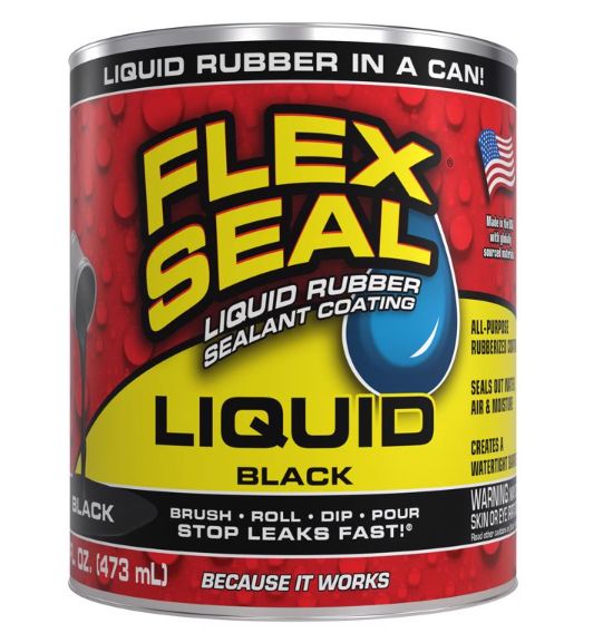 Flex Seal Family of Products Flex Seal Black Liquid Rubber Sealant Coating 16 fl. oz.