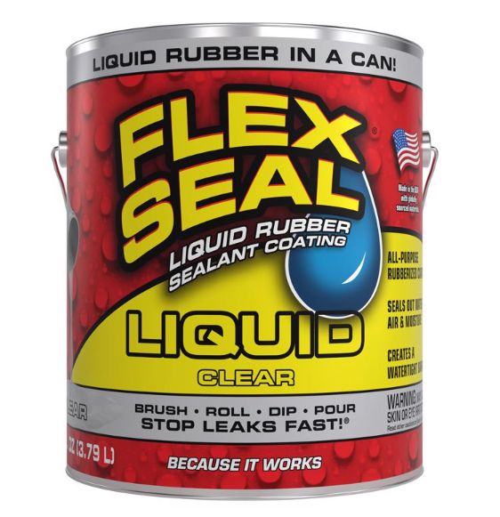 Flex Seal Family of Products Flex Seal Clear Liquid Rubber Sealant Coating 128 fl. oz. Flex Seal Family of Products Flex Seal Clear Liquid Rubber Sealant Coating 128 fl. oz.
