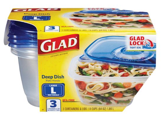 Glad 64 oz Clear Food Storage Container Set 3 pk Glad 64 oz Clear Food Storage Container Set 3 pk
