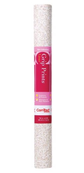 Con-Tact Grip Prints 4 ft. L X 18 in. W Beige Granite Non-Adhesive Shelf Liner