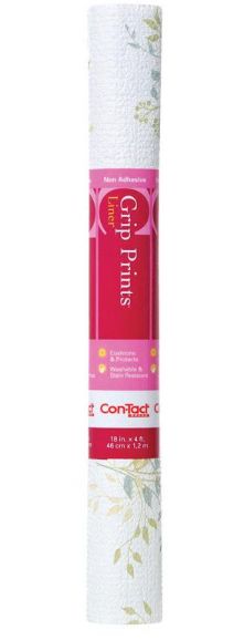 Con-Tact Grip Prints 4 ft. L X 18 in. W Aspen Aloe Non-Adhesive Shelf Liner