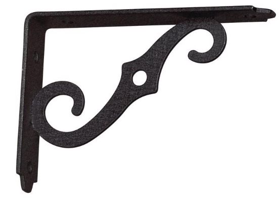 Hampton Black Steel Shelf Support 12 Ga. 5 in. L 80 lb