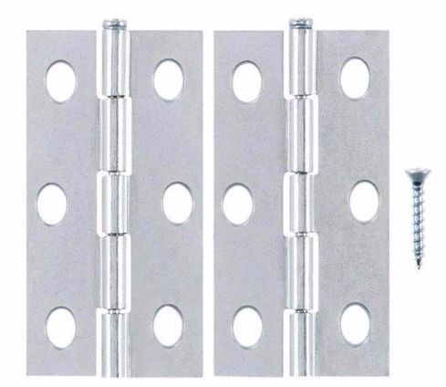 Ace 2-1/2 in. L Zinc-Plated Narrow Hinge 2 pk