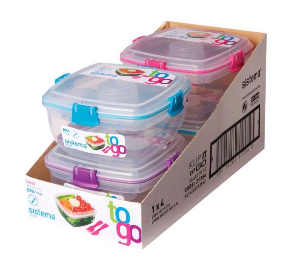 Sistema To Go 37.1 oz Assorted Salad Container 1 pk Sistema To Go 37.1 oz Assorted Salad Container 1 pk