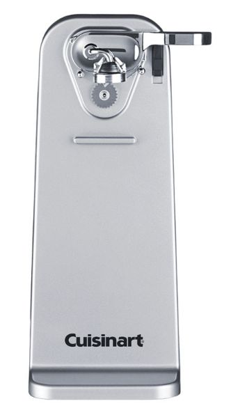 Cuisinart Deluxe Semi-Gloss Gray Electric Can Opener Magnetic Lid Holder