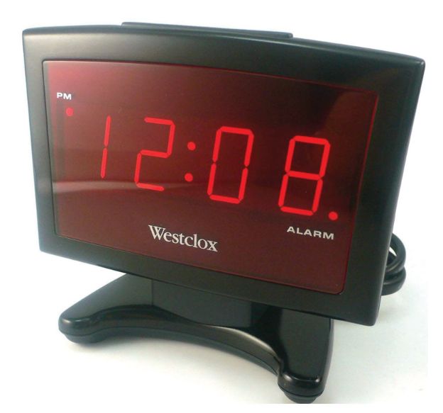 Westclox 2.25 in. Black Alarm Clock Digital