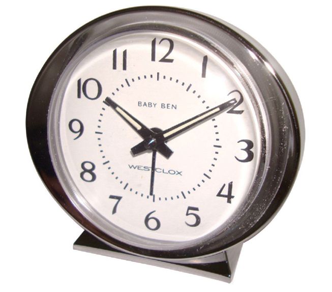Westclox Baby Ben Silver Alarm Clock Analog Battery Operated