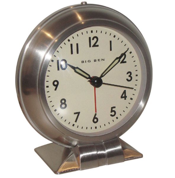 Westclox Big Ben 3.8 in. Silver Alarm Clock Analog
