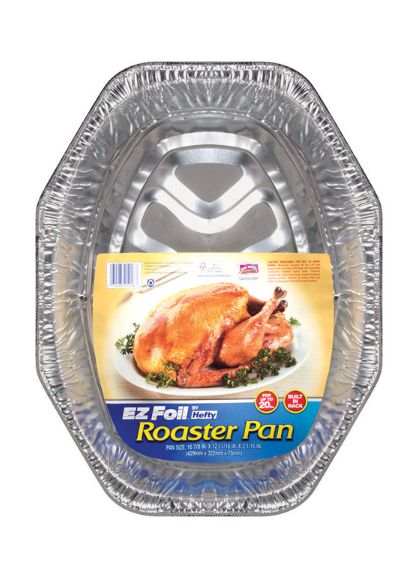 Hefty EZ Foil Aluminum Roaster Pan 20 lb Silver Hefty EZ Foil Aluminum Roaster Pan 20 lb Silver