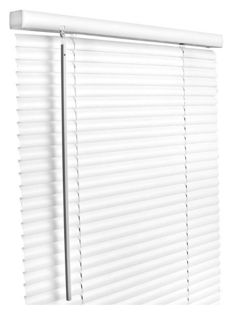 Living Accents Vinyl 1 in. Blinds 24 in. W X 64 in. H White Cordless