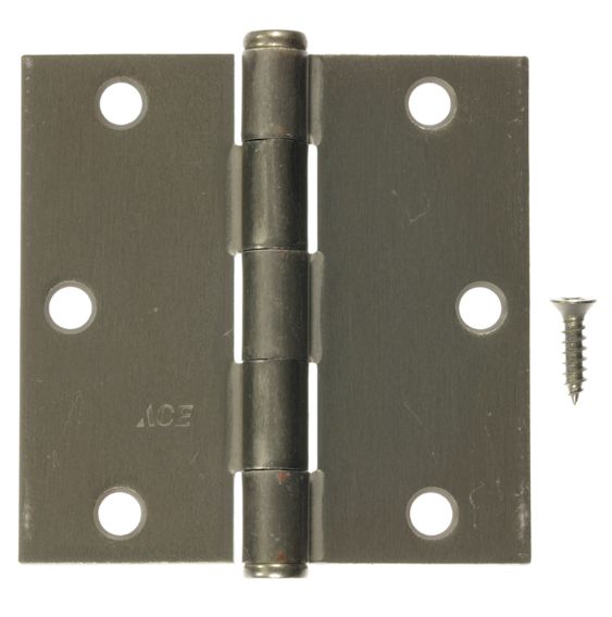 Ace 3-1/2 in. L Satin Nickel Residential Door Hinge 3 pk Ace 3-1/2 in. L Satin Nickel Residential Door Hinge 3 pk