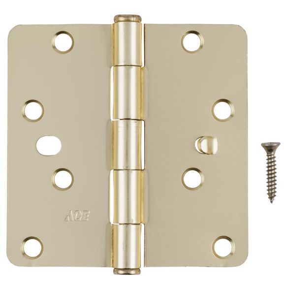 Ace 4 in. L Satin Brass Residential Door Hinge 1 pk