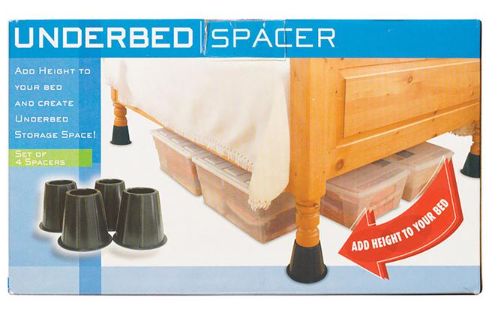 Range Kleen Plastic Bed Risers Black Round 6.63 in. W X 9.25 in. L 4 pk