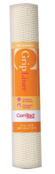 Con-Tact Grip 5 ft. L X 12 in. W Almond Non-Adhesive Shelf Liner