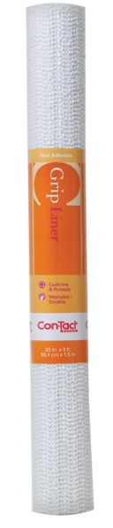 Con-Tact Grip 5 ft. L X 20 in. W White Non-Adhesive Shelf Liner
