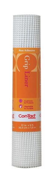 Con-Tact Beaded Grip 5 ft. L X 12 in. W White Non-Adhesive Shelf Liner