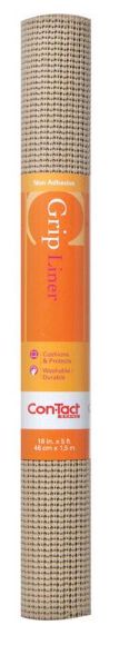 Con-Tact Beaded Grip 5 ft. L X 18 in. W Taupe Non-Adhesive Shelf Liner