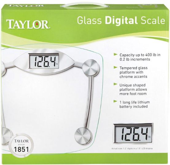 Taylor 400 lb Digital Bathroom Scale Clear