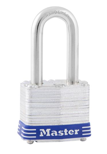 Master Lock 3-3/16 in. H X 1-9/16 in. W Laminated Steel Double Locking Exterior Padlock Master Lock 3-3/16 in. H X 1-9/16 in. W Laminated Steel Double Locking Exterior Padlock