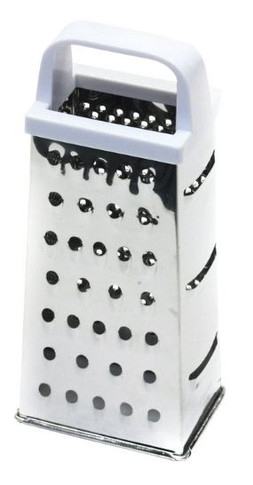 Chef Craft Silver/White Plastic/Stainless Steel 4-Sided Pyramid Grater