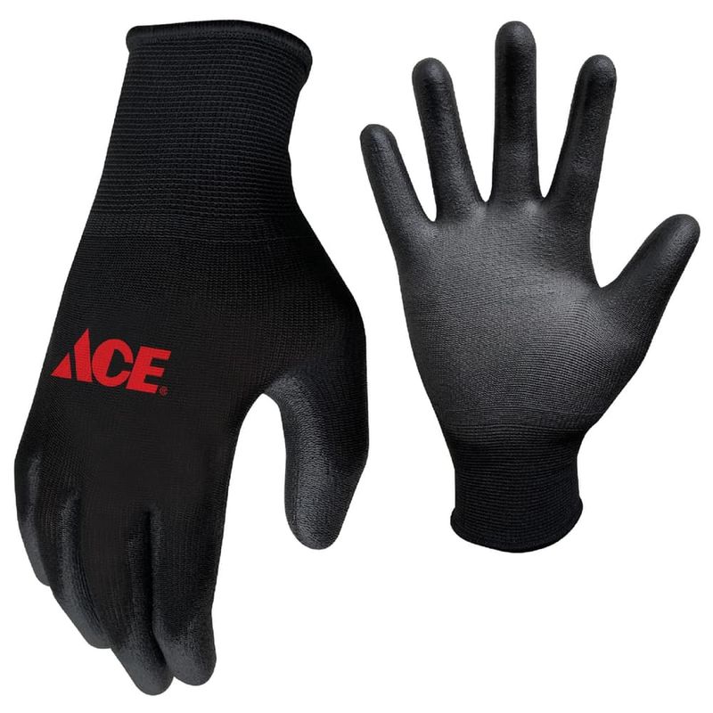 Ace Men's Indoor/Outdoor Coated Work Gloves Black XL 1 pair Ace Men's Indoor/Outdoor Coated Work Gloves Black XL 1 pair