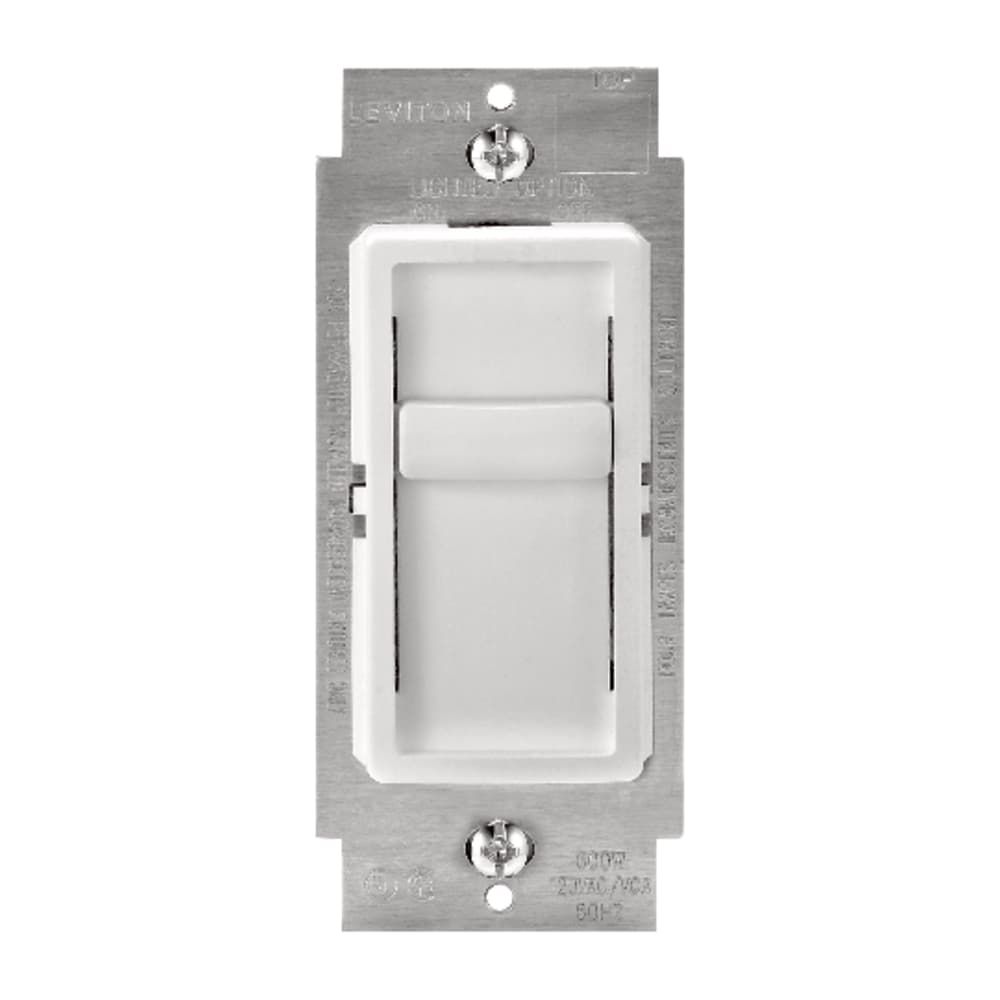 Leviton Decora SureSlide White 600 W Slide Dimmer Switch 1 pk