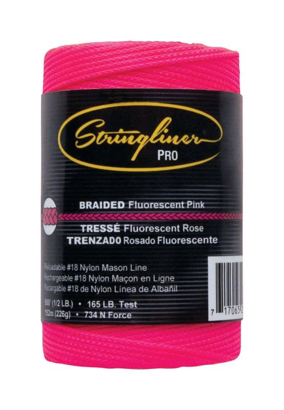 Stringliner Pink Braided Chalk Line Refill 500 ft. Pink Stringliner Pink Braided Chalk Line Refill 500 ft. Pink