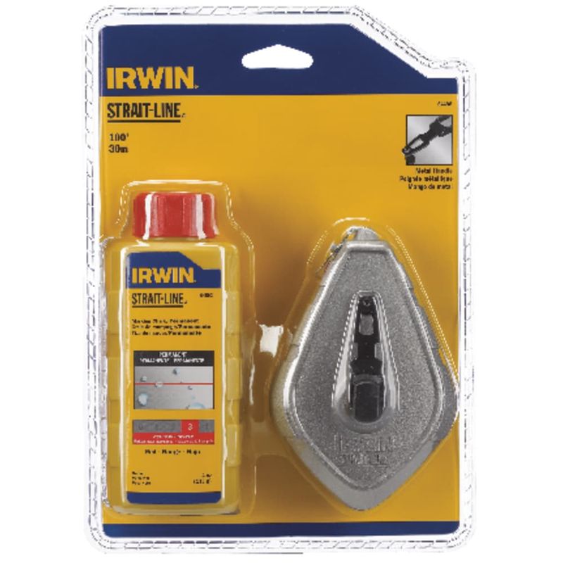 Irwin Strait-Line 4 oz Red Twisted Chalk and Reel Set 100 ft. White Irwin Strait-Line 4 oz Red Twisted Chalk and Reel Set 100 ft. White