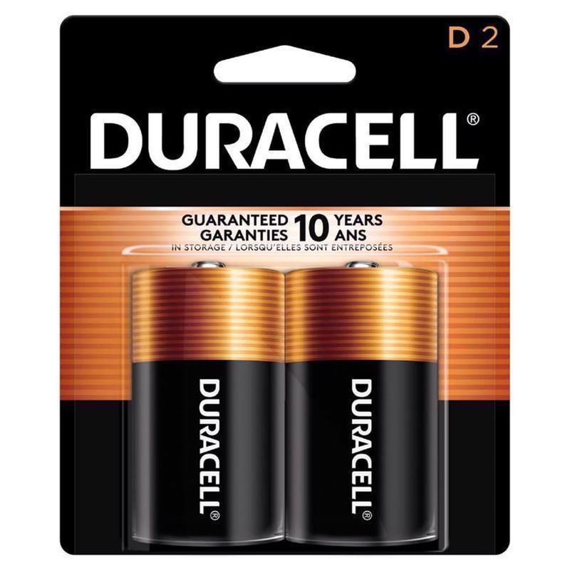 Duracell Coppertop D Alkaline Batteries 2 pk Carded Duracell Coppertop D Alkaline Batteries 2 pk Carded