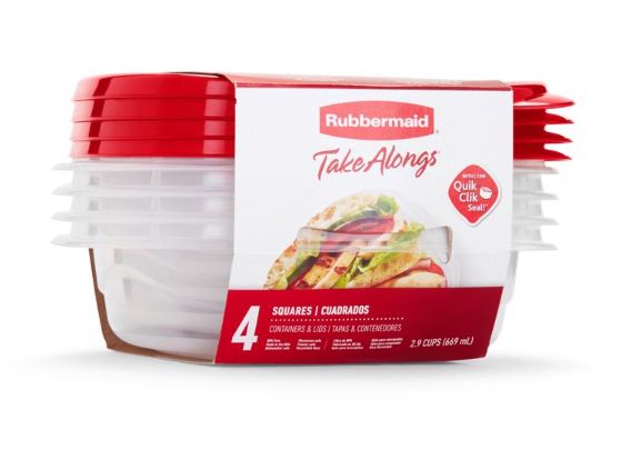 Rubbermaid TakeAlongs 23.5 oz Clear Food Storage Container 4 pk Rubbermaid TakeAlongs 23.5 oz Clear Food Storage Container 4 pk