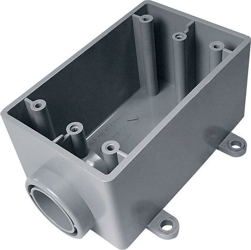Cantex 18 cu in Rectangle PVC 1 gang Electrical Box Gray Cantex 18 cu in Rectangle PVC 1 gang Electrical Box Gray