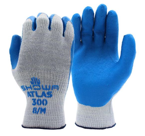Atlas Fit Unisex Indoor/Outdoor Coated Work Gloves Blue/Gray M 1 pair