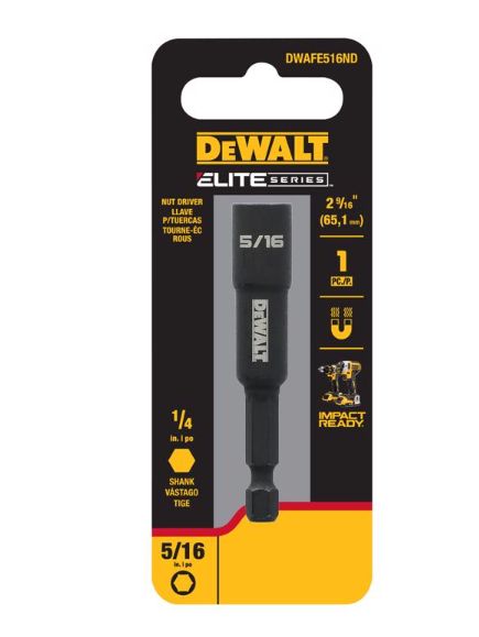 DeWalt 5/16 in. X 2-9/16 in. L Steel Nut Driver 1 pc