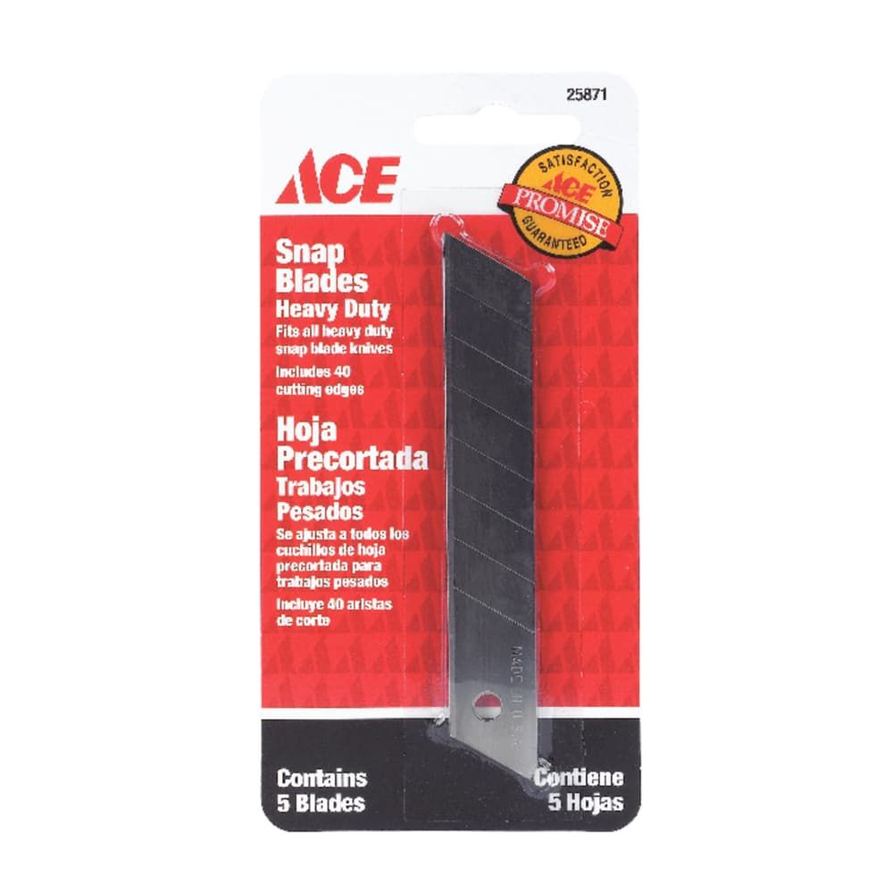 Ace Carbon Steel Heavy Duty Replacement Snap Blades 5 pk Ace Carbon Steel Heavy Duty Replacement Snap Blades 5 pk